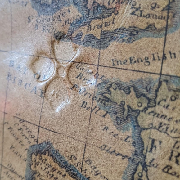 Patricia Nash Braga Laptop Case Classic Map Print Leather 15" Wristlet Zip - Picture 11 of 11